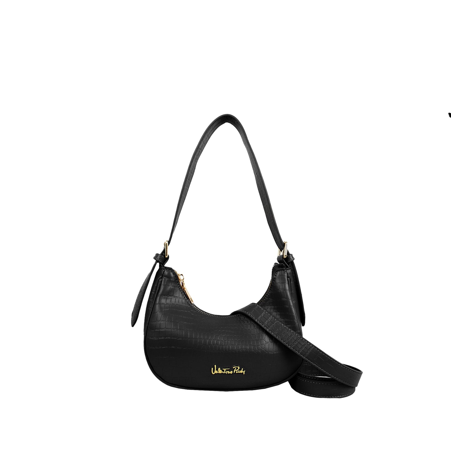 Croc-effect Shoulder Bag