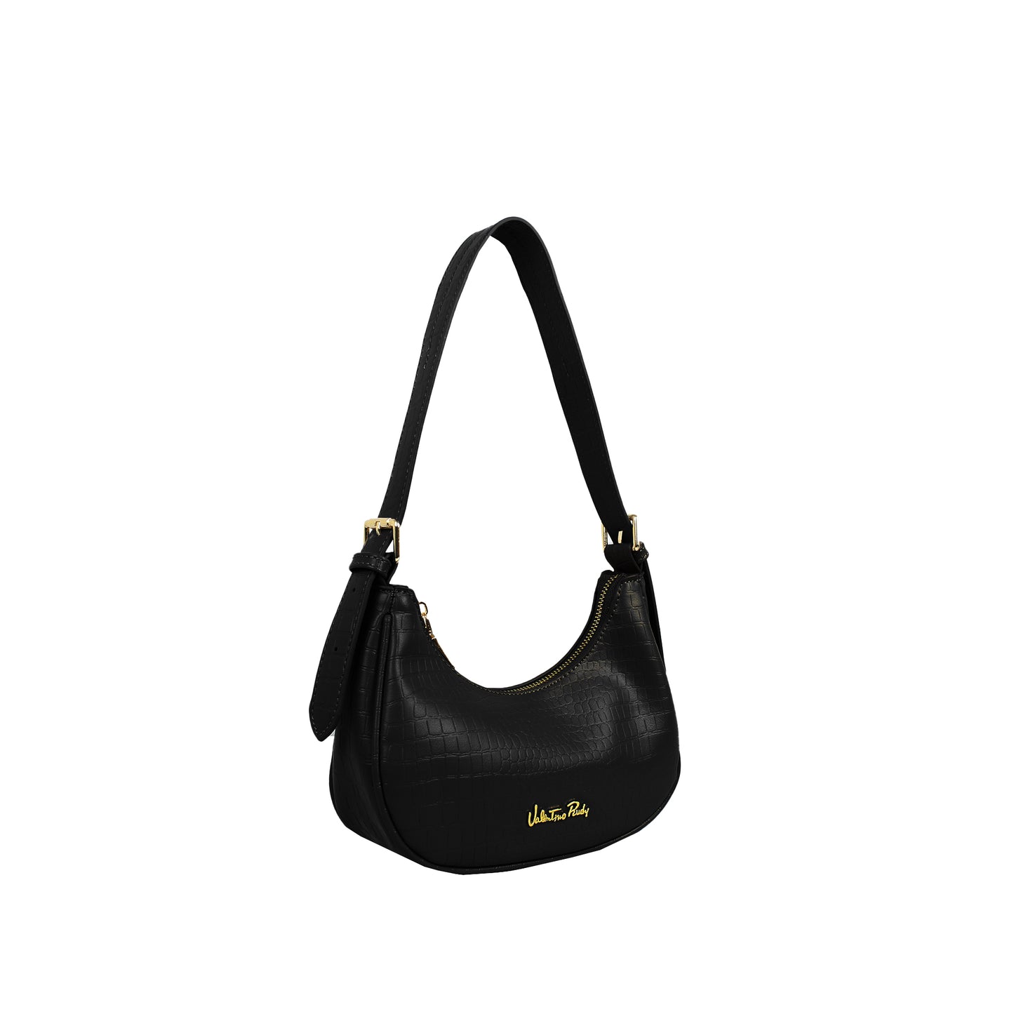 Croc-effect Shoulder Bag