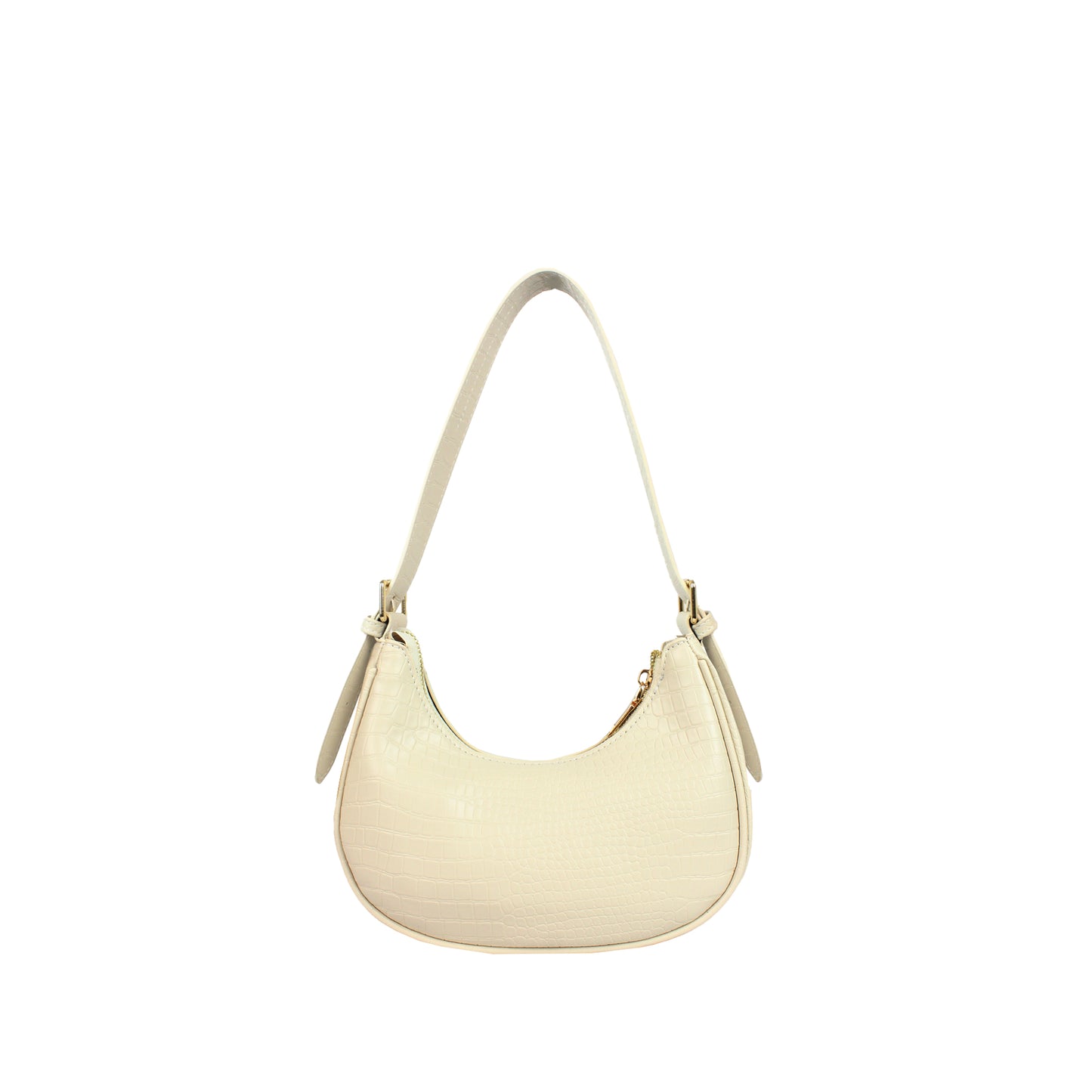 Croc-effect Shoulder Bag