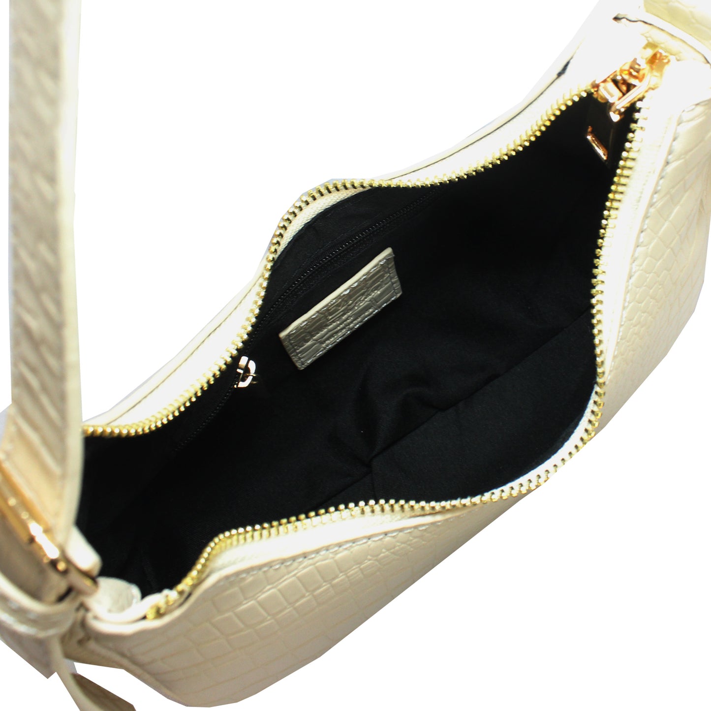 Croc-effect Shoulder Bag