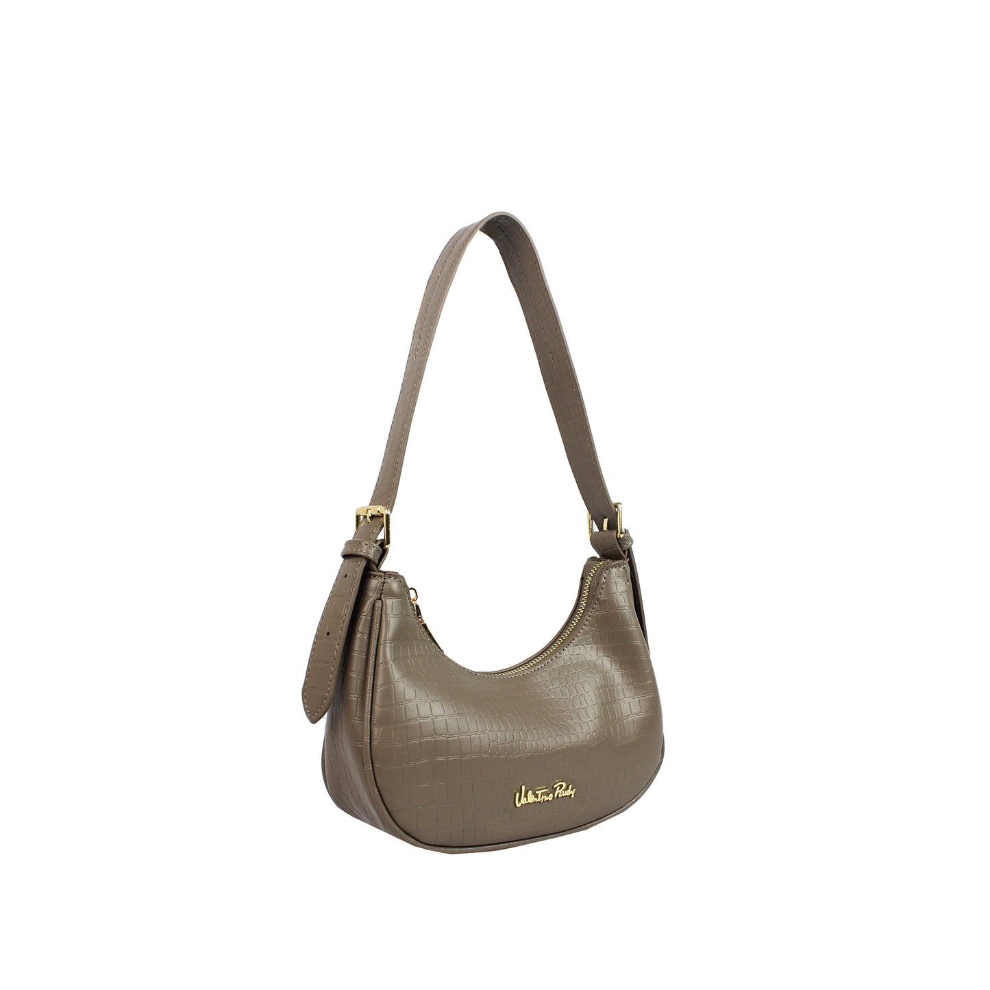 Croc-effect Shoulder Bag