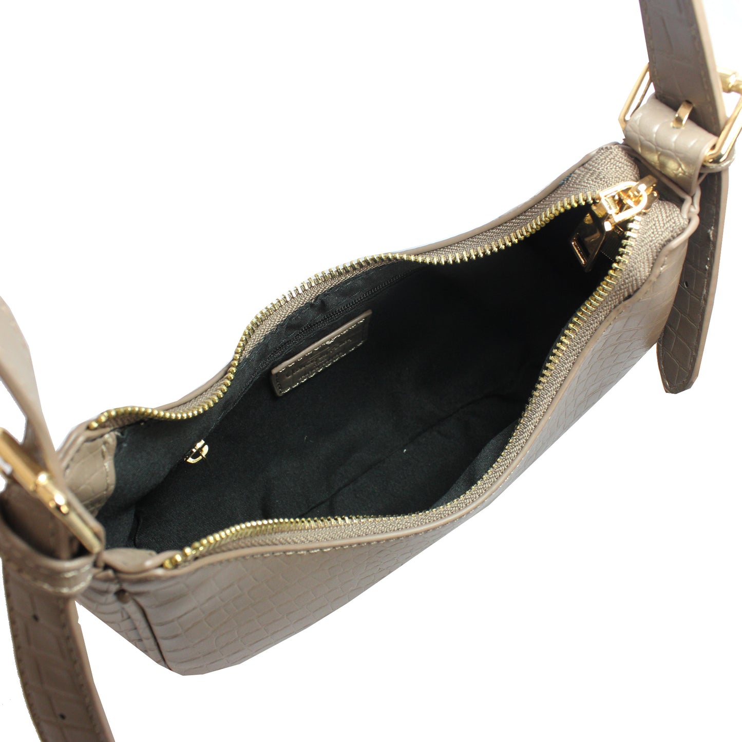 Croc-effect Shoulder Bag