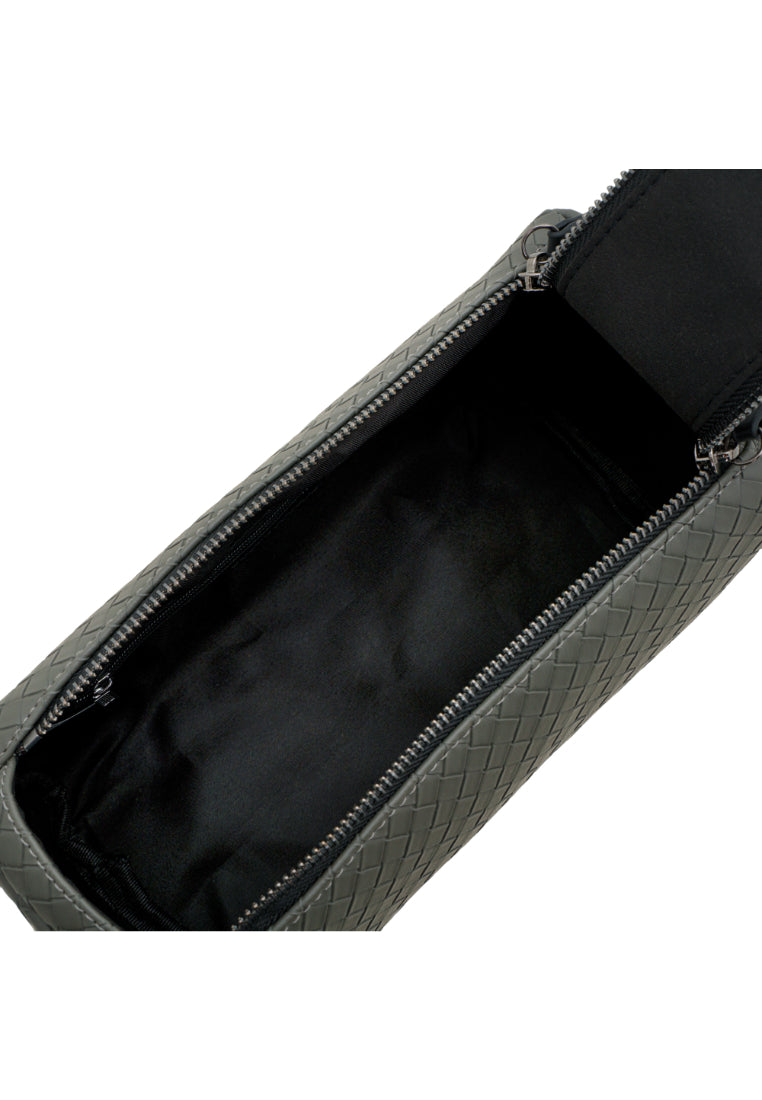 Men Weave Vinyl Clutch Bag