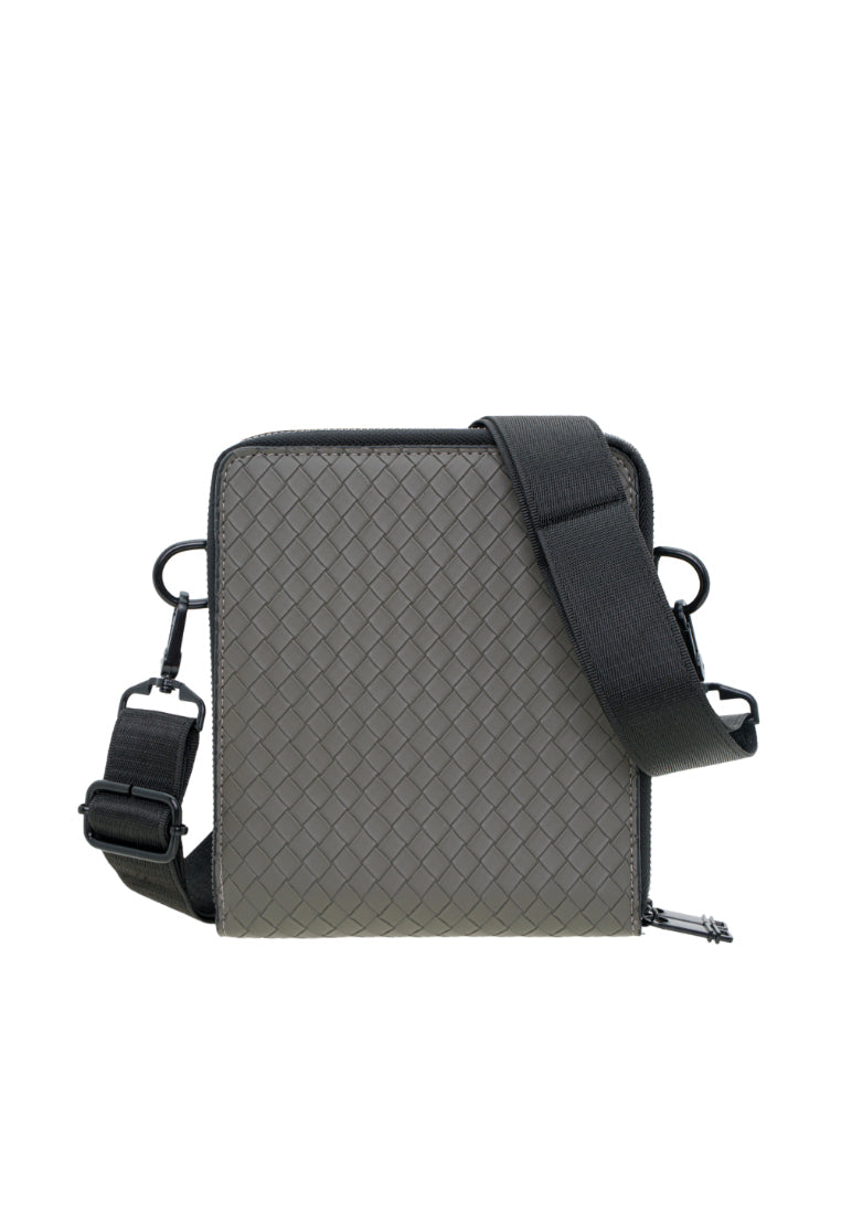 Men Weave Vinyl Sling Bag