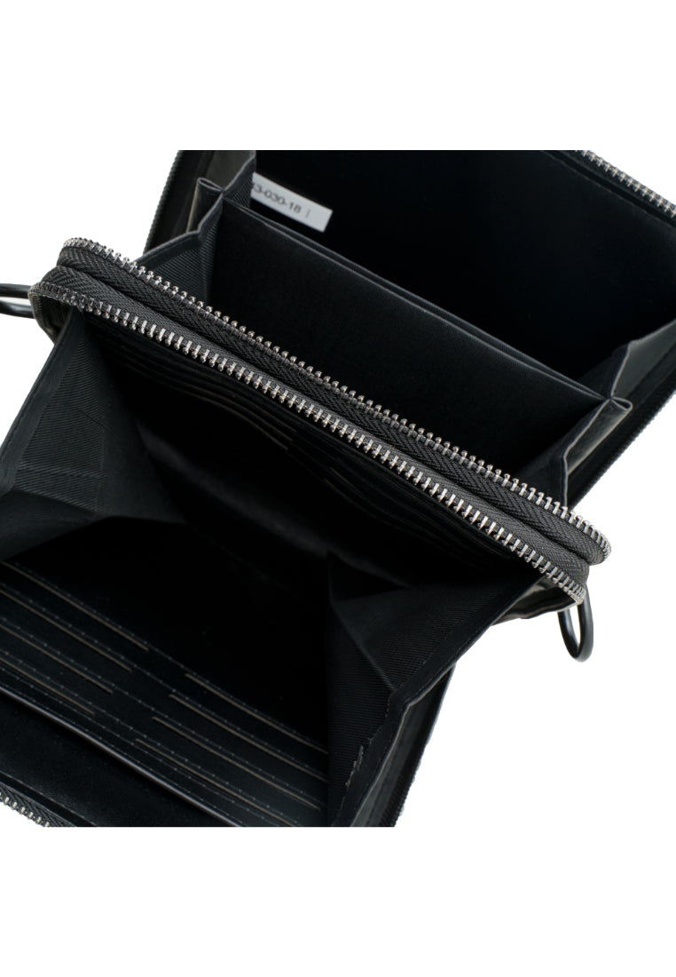 Men Weave Vinyl Sling Bag