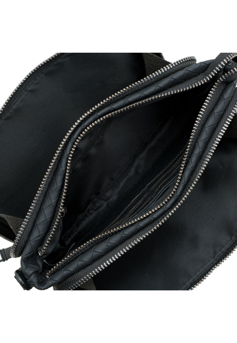 Men Weave Vinyl Clutch Bag