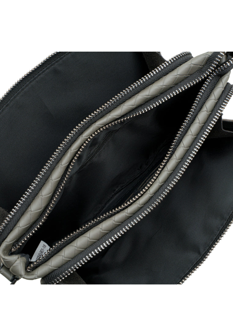 Men Weave Vinyl Clutch Bag
