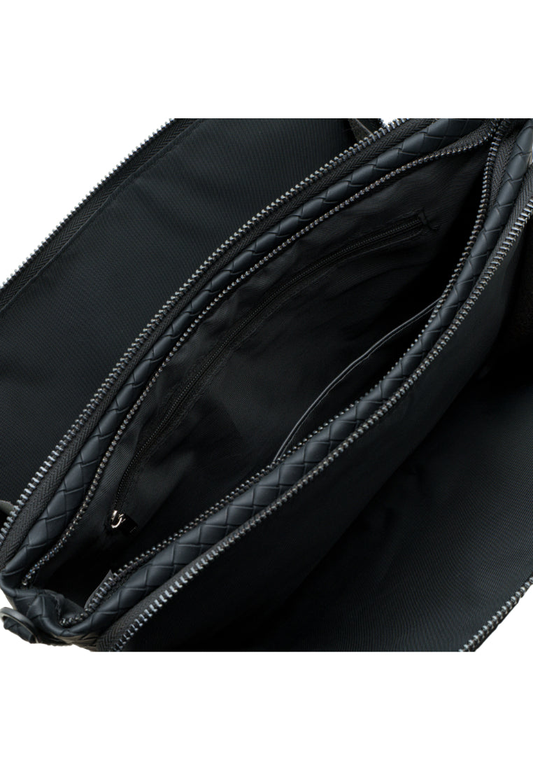 Men Weave Vinyl Clutch Bag