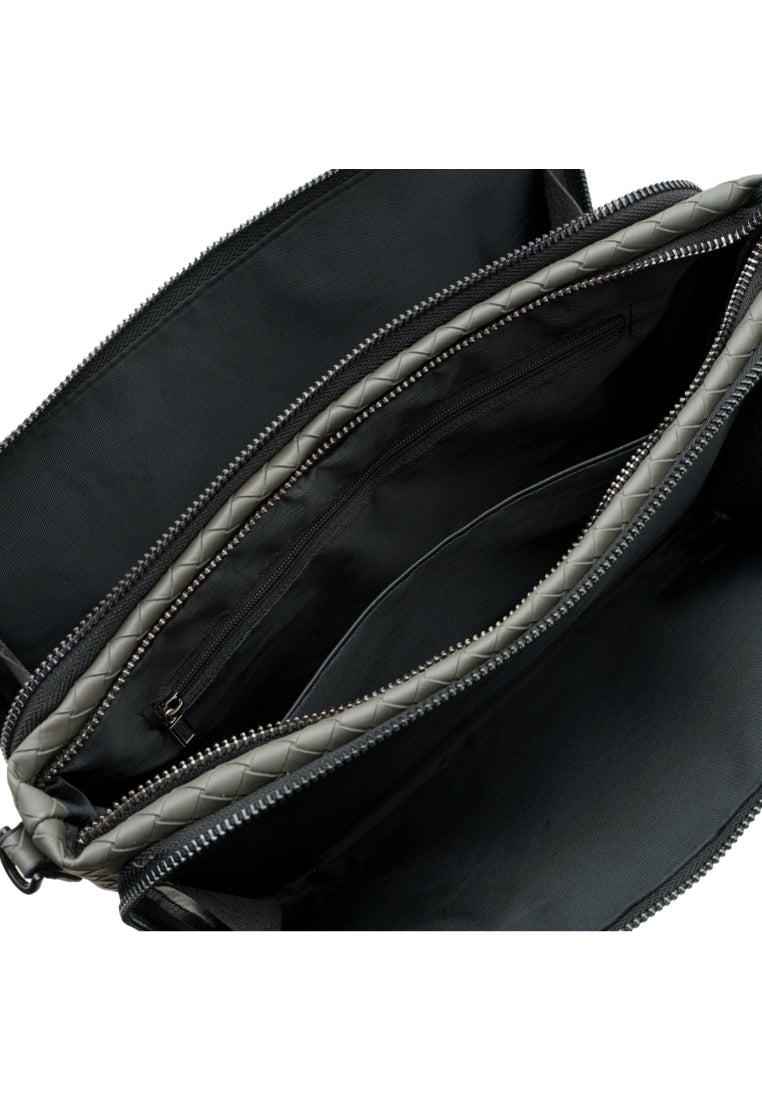 Men Weave Vinyl Clutch Bag