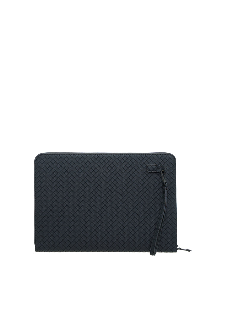 Men Weave Vinyl Clutch Bag