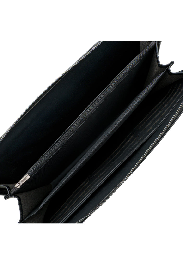 Men Weave Vinyl Clutch Bag