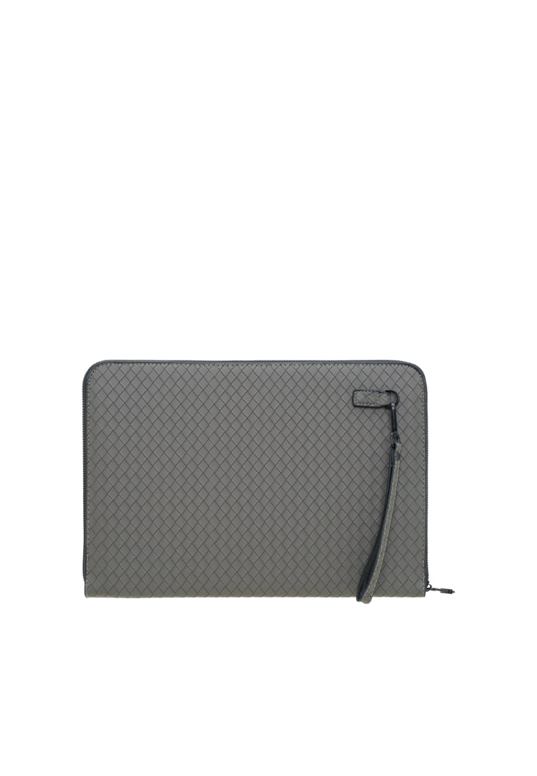 Men Weave Vinyl Clutch Bag