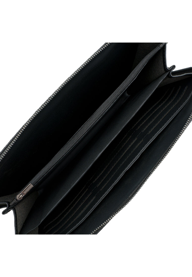 Men Weave Vinyl Clutch Bag