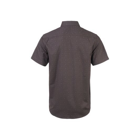 Men Short Sleeve Shirt in Brown