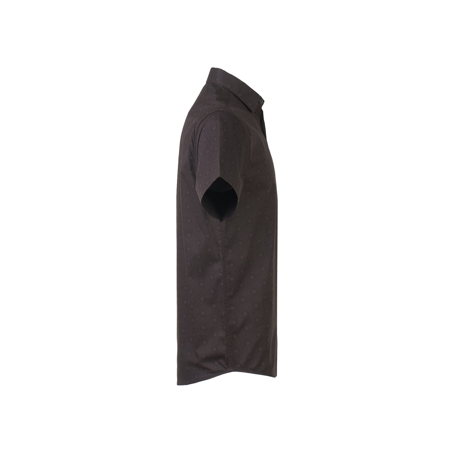 Men Short Sleeve Shirt in Brown