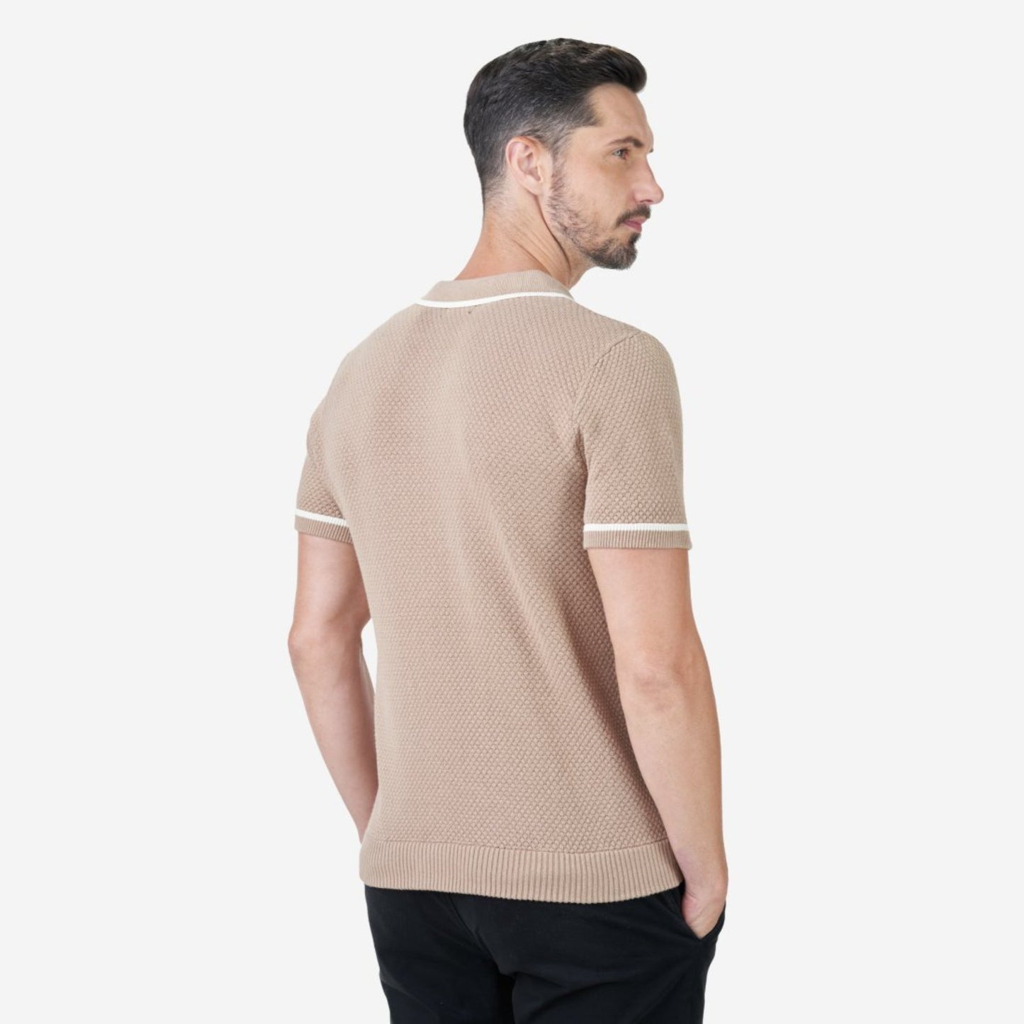 Knit Jacquard Polo Shirt