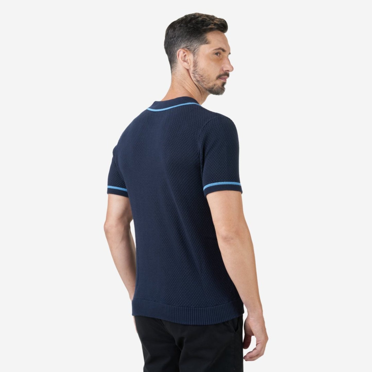 Knit Jacquard Polo Shirt