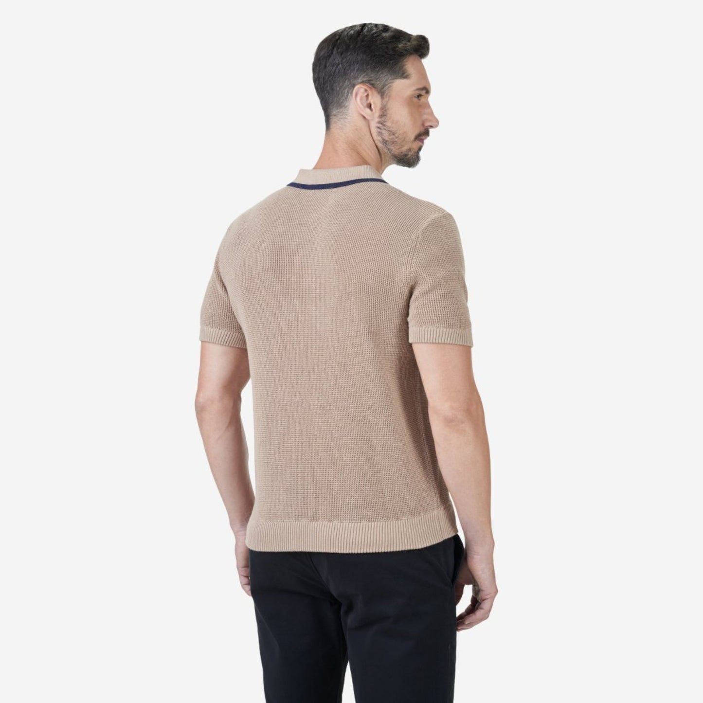 Knit Waffle Polo Shirt