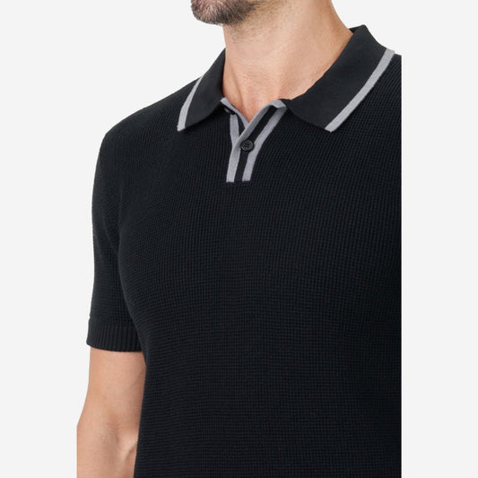 Knit Waffle Polo Shirt