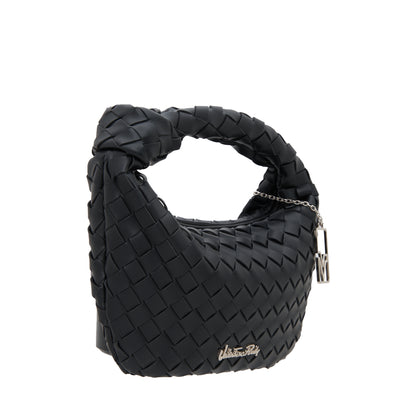 Woven Whispers Mini Hobo Bag