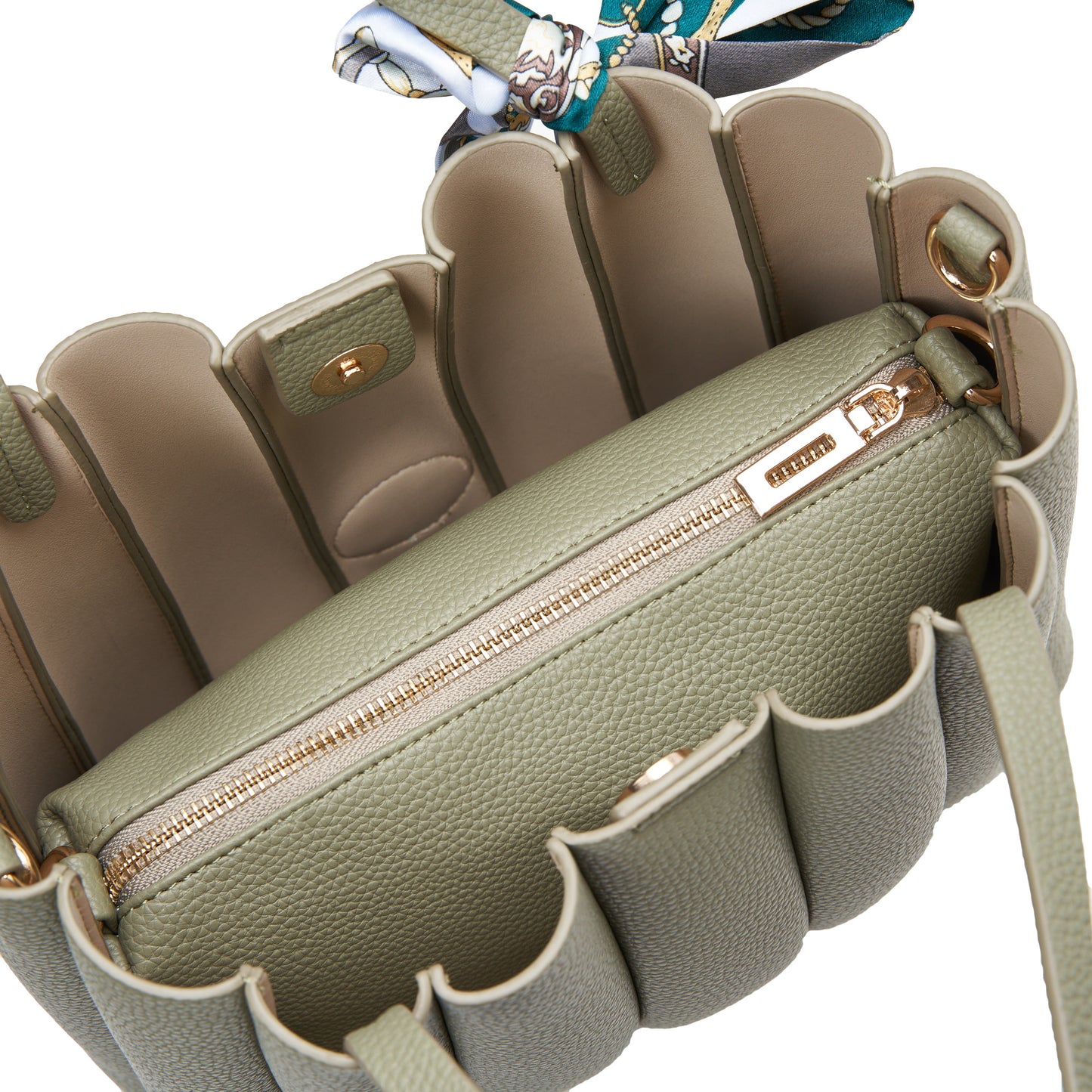 Aurea Wavy Top Handle Sling Bag