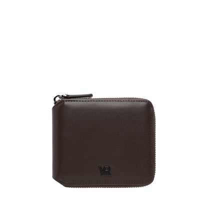 Leather RFID Zip Short Wallet