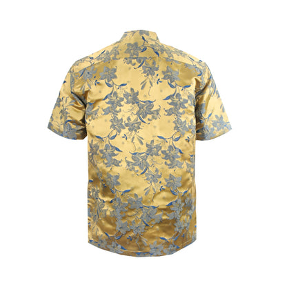 Men's Mandarin Collar Short Sleeve Shirt