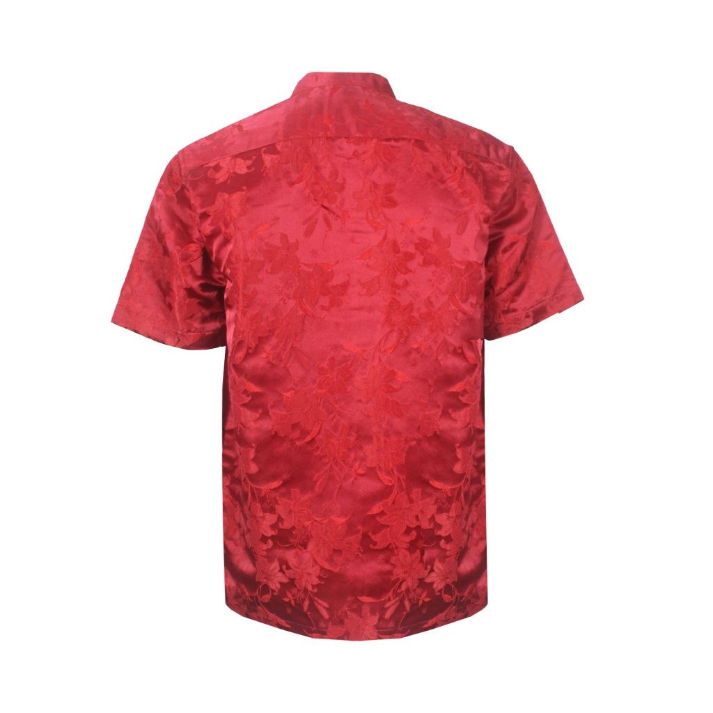 Men's Mandarin Collar Short Sleeve Shirt