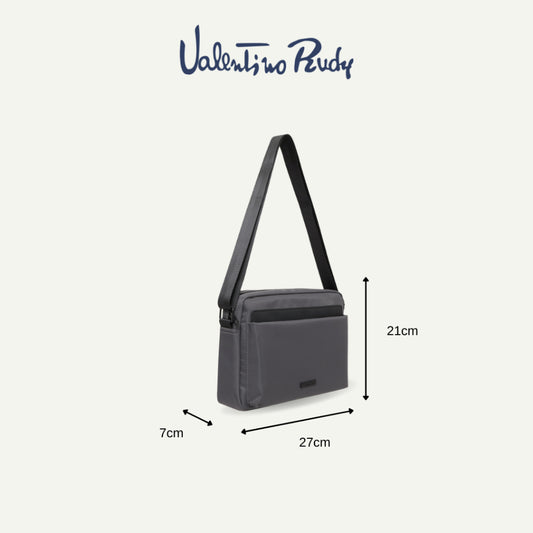 Raven Men Nylon Horizontal Crossbody Bag