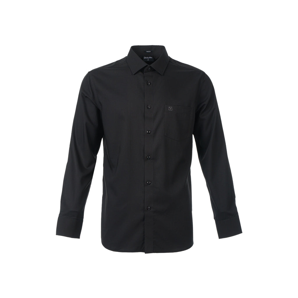 Men's Black Premium Long Sleeve Shirt