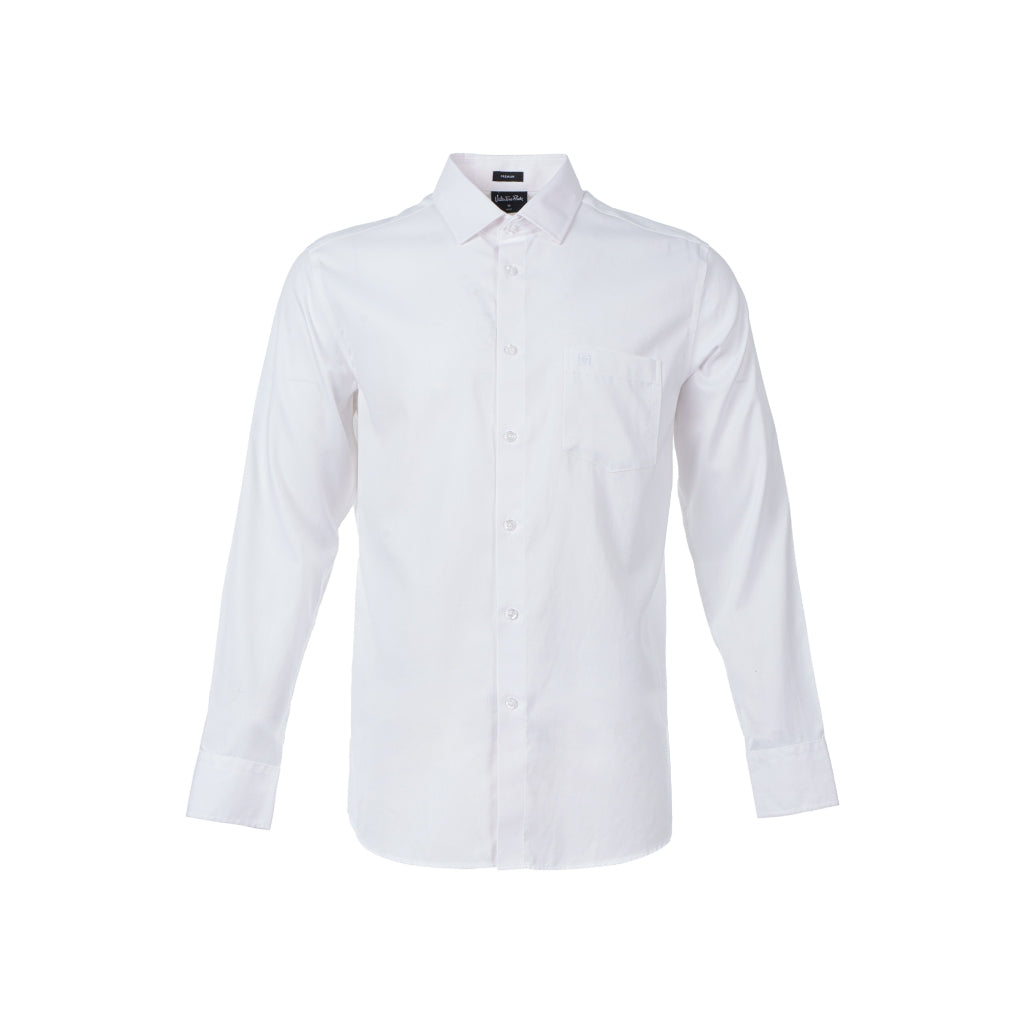 Men's White Premium Long Sleeve Shirt