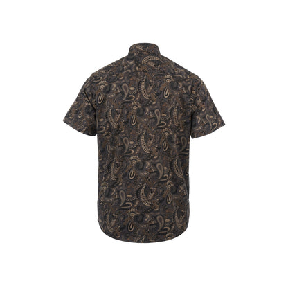 Men's Brown Batik Short Sleeve Shirt
