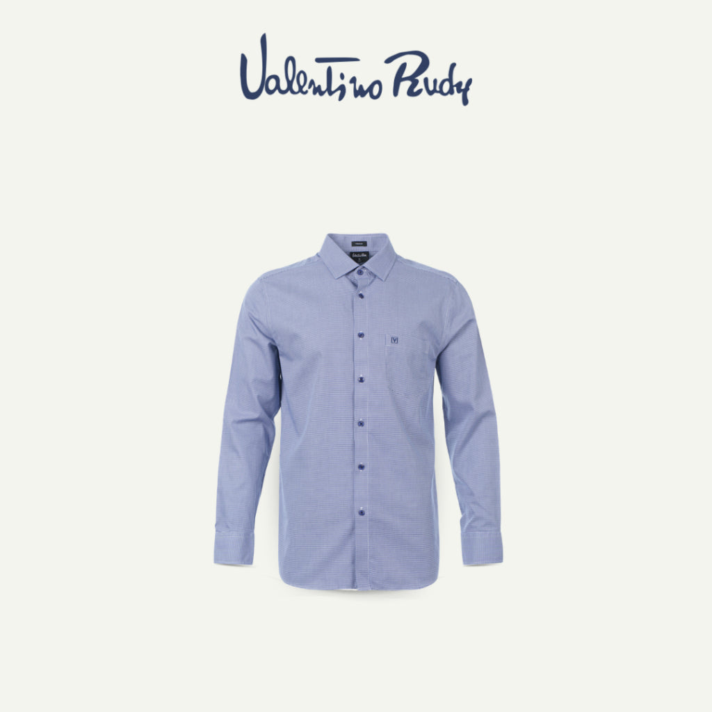 Men's Blue Premium Long Sleeve Shirt