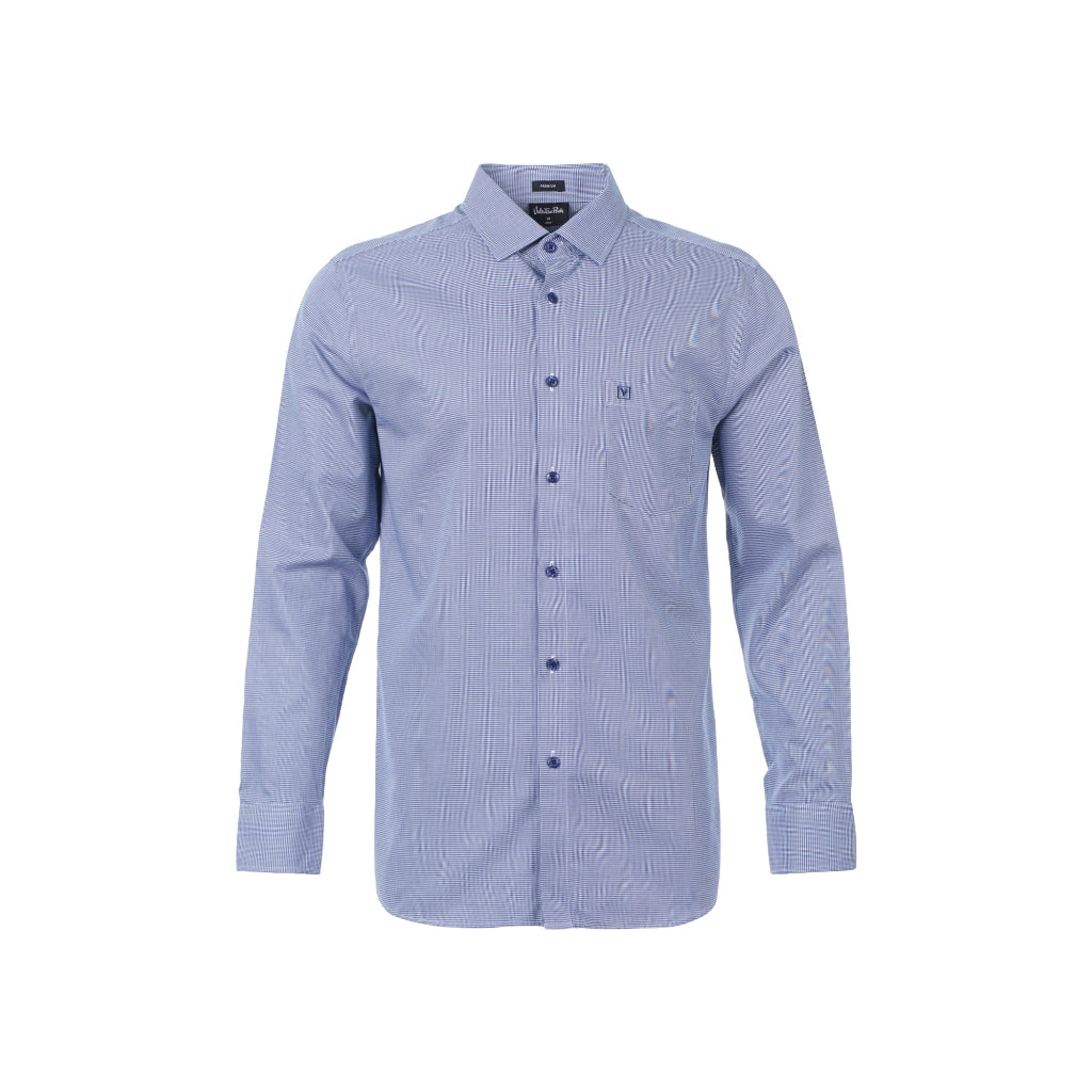 Men's Blue Premium Long Sleeve Shirt
