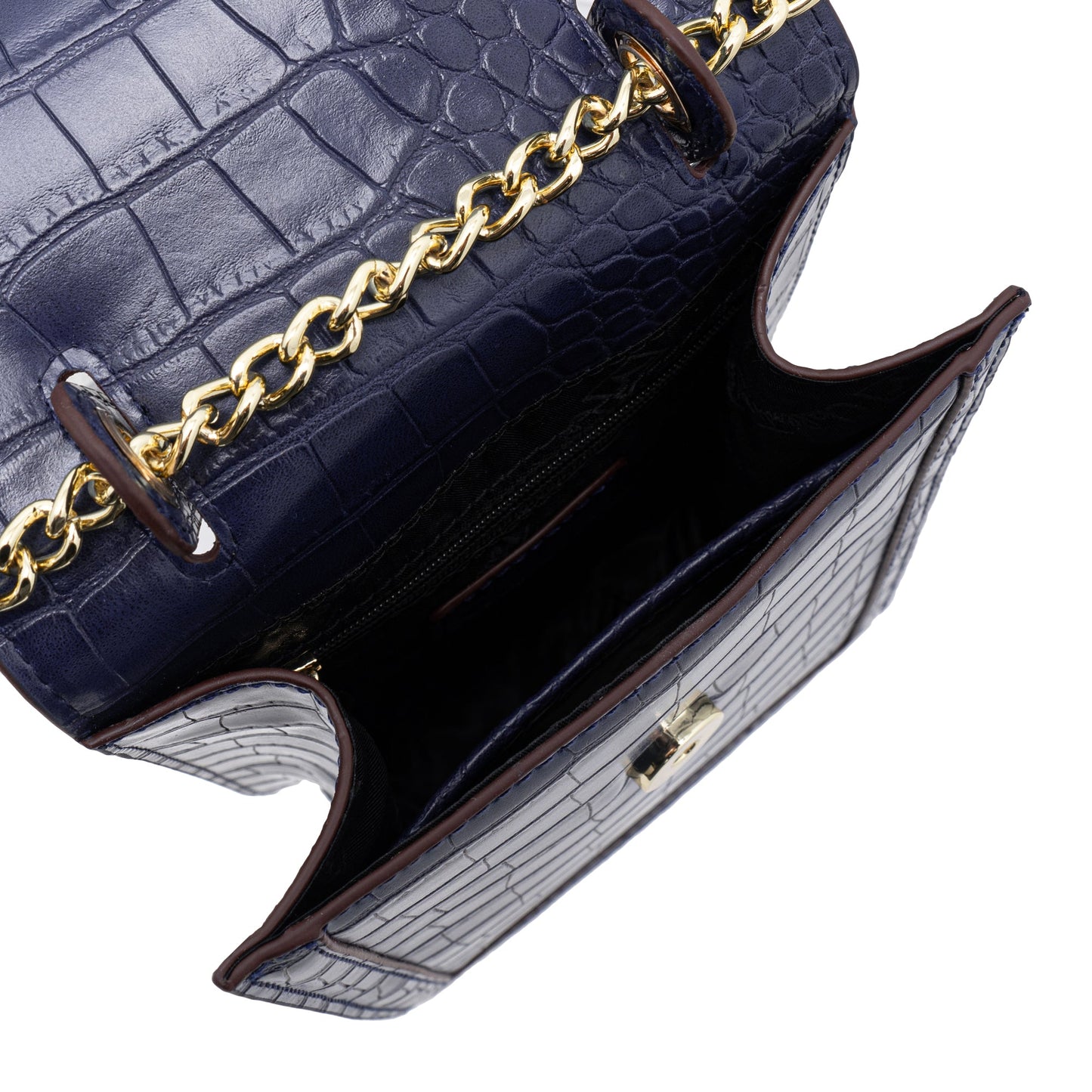 Beg Pemegang Atas Ladies Croc-Effect